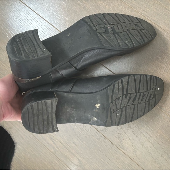 Stuart Weitzman black leather manlow boots - Picture 8 of 11